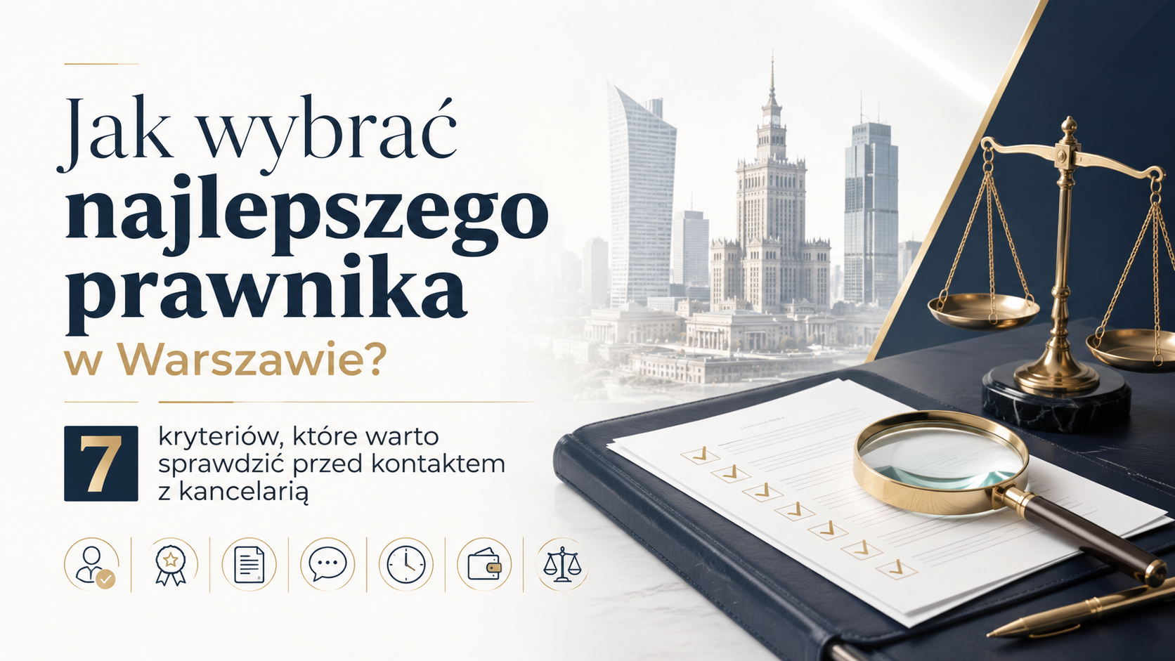 Jak wybrać najlepszego prawnika w Warszawie? 7 kryteriów, które warto sprawdzić przed kontaktem z kancelarią