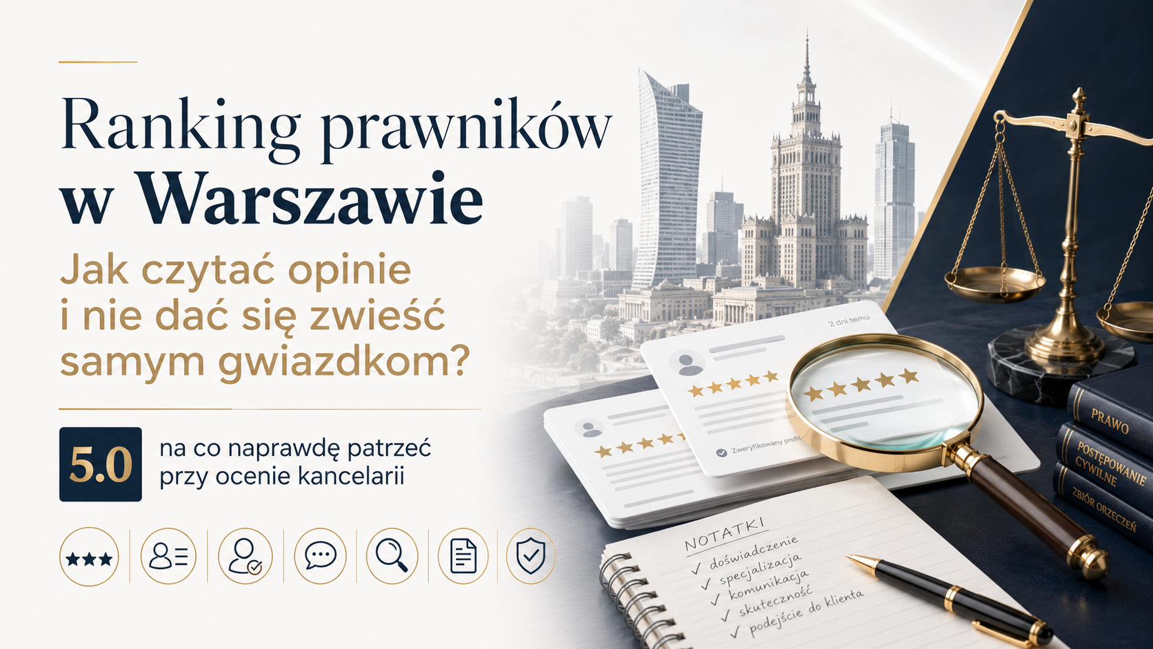 Ranking prawników w Warszawie – jak czytać opinie i nie dać się zwieść samym gwiazdkom?